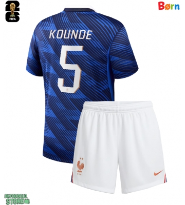 Frankrig Jules Kounde #5 Replika Babytøj Hjemmebanesæt Børn VM 2026 Kortærmet (+ Korte bukser)